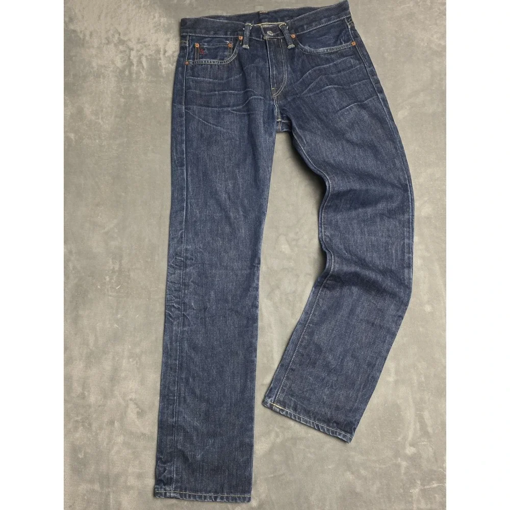 Ralph Lauren 381 slim Fit Jeans 3030 Dark Blue Wash Whiskers RL Pocket...